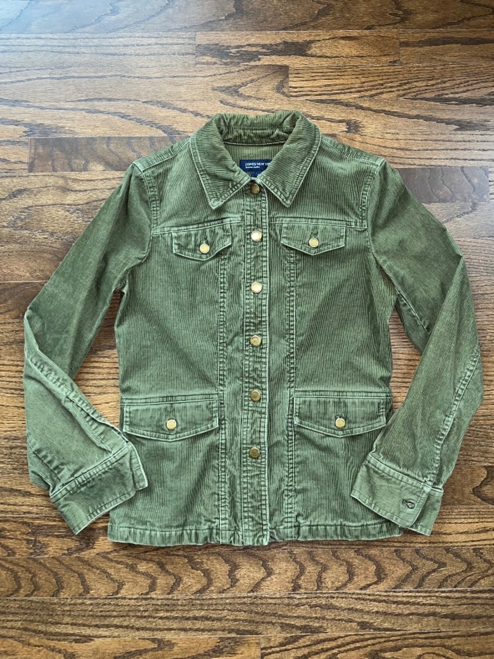 Vintage Jones New York Olive Green Corduroy Utility Jacket Never Worn